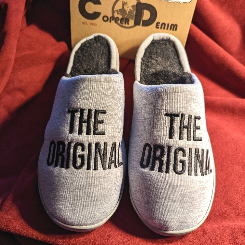 NWT Copper Denim Men's "The Original" Slippers Size L